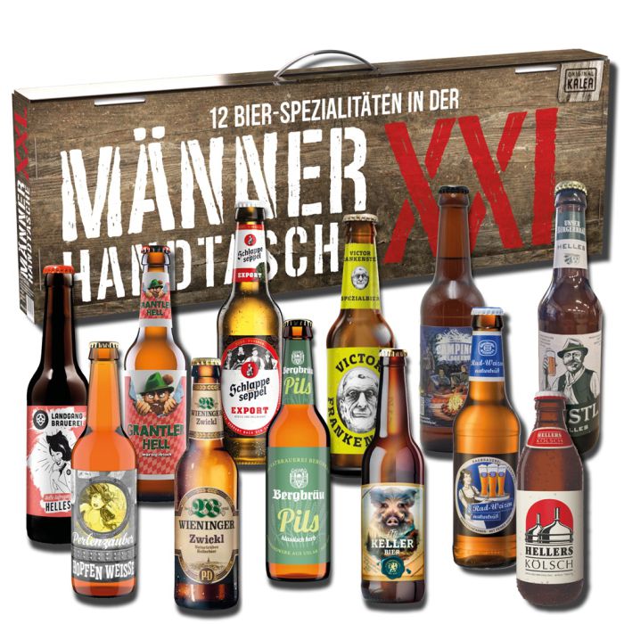 Männerhandtasche XXL mit Bier