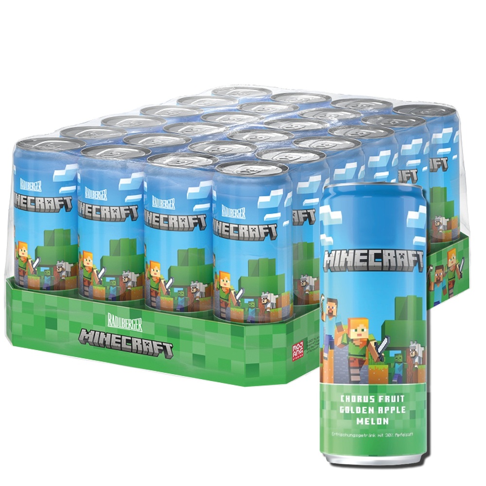 Minecraft Softdrink 0,33L Dose | mit 30% Apfelsaft